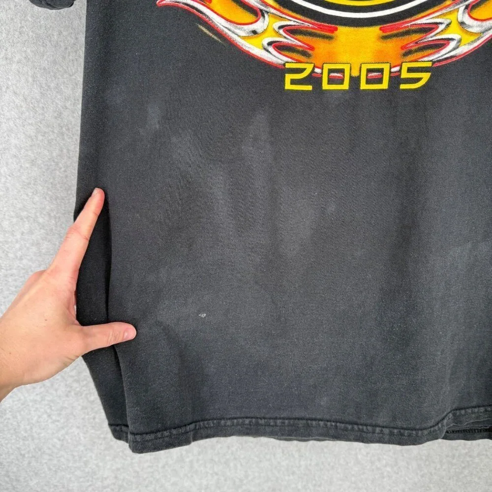 Nascar VTG Nextel Cup Series T Shirt Size M Black 2005 Graphic Distressed Flame - Picture 3 of 13